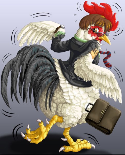 Курица в стиле аниме