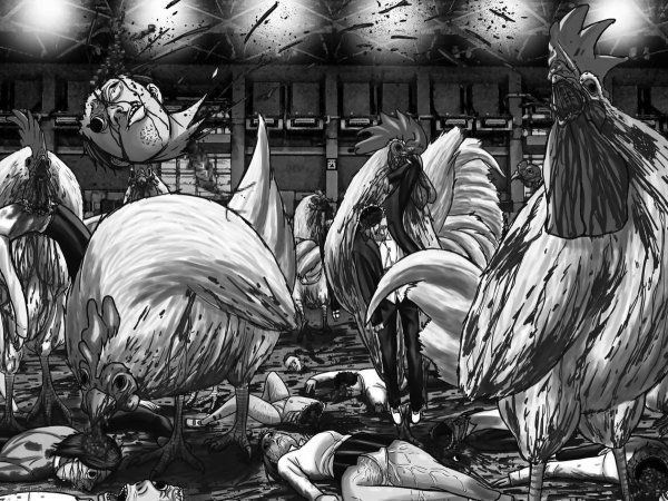 Нападение петухов аниме