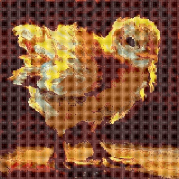 Цыпленок гуашью