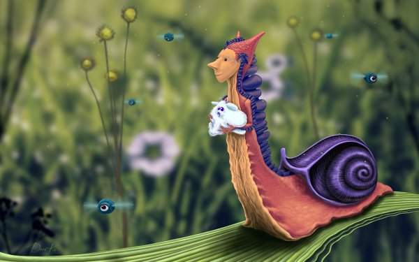 Девушка улитка