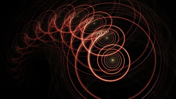 Спираль на черном фоне