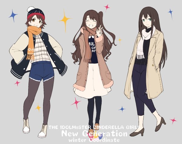 Аниме девушки в повседневной одежде