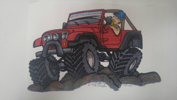 Огромный джип арт
