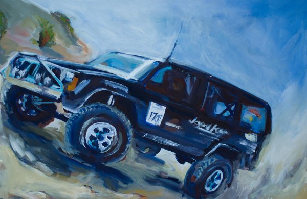 Внедорожники на картинах художников