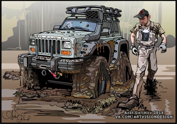 Шарж внедорожник