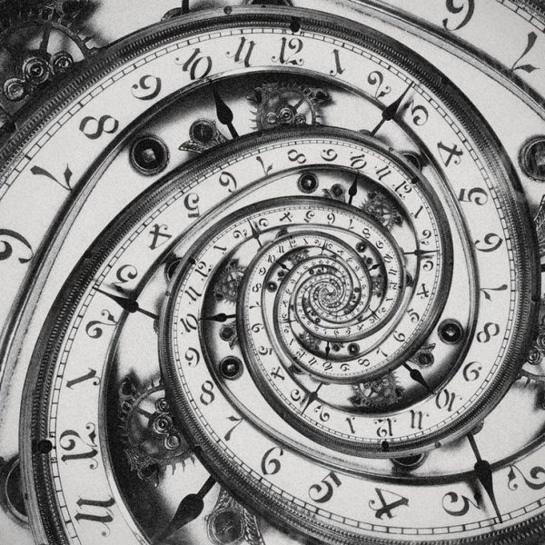 Часы в виде спирали