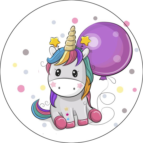 Мультяшные Единороги с шариками