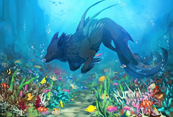 Морские животные арты