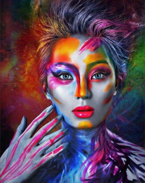 Фантазийный макияж эскиз