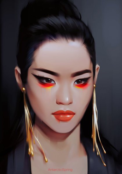 Красивый макияж с рисунками