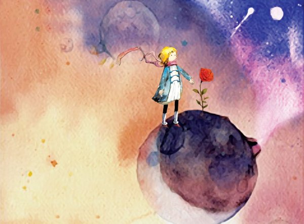 Маленький принц акварель