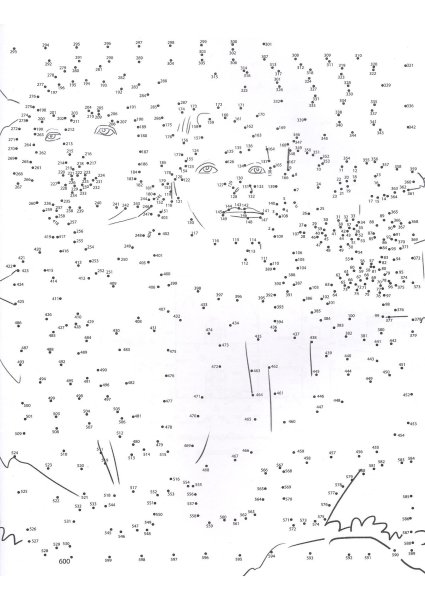 Соединить точки по цифрам сложные