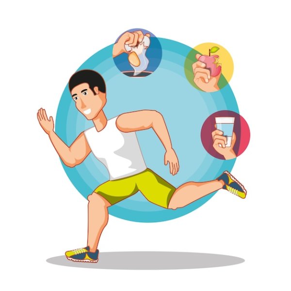 Здоровый человек иллюстрация