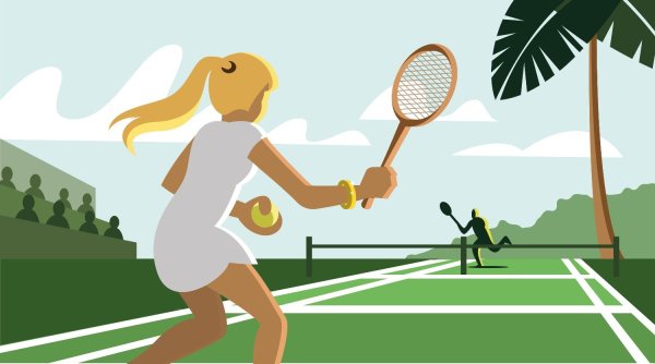 Теннис мультяшный
