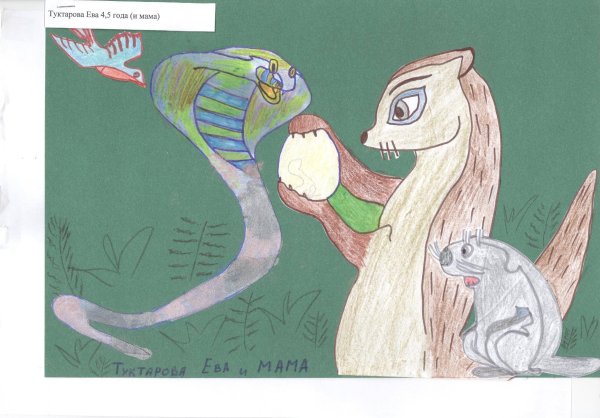 Рисование Рики Тики Тави