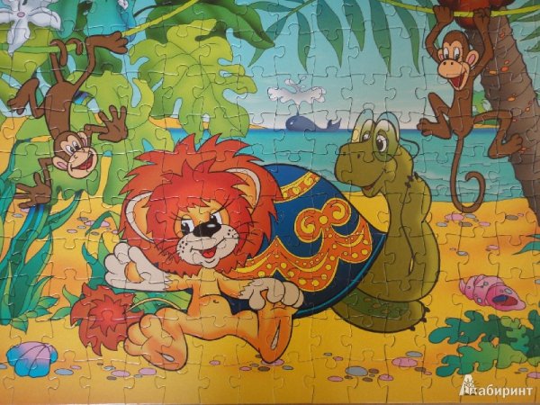 Пазлы Step 160 Львенок и черепаха