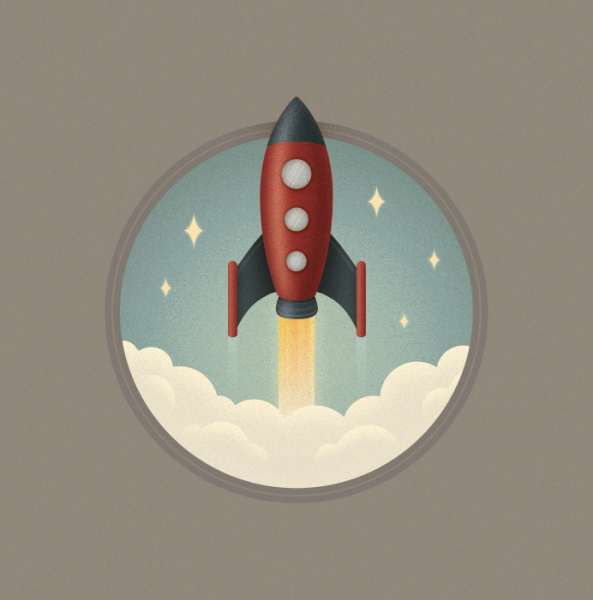 Ракета в космосе арт