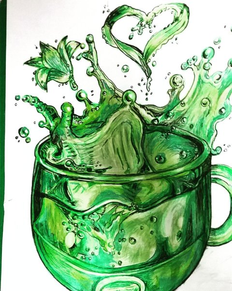 Кружка чая арт