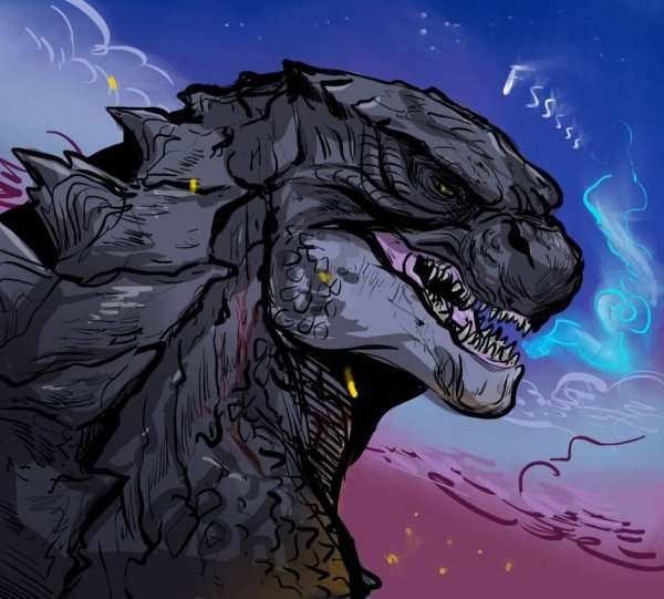 Годзилла 2014 арт