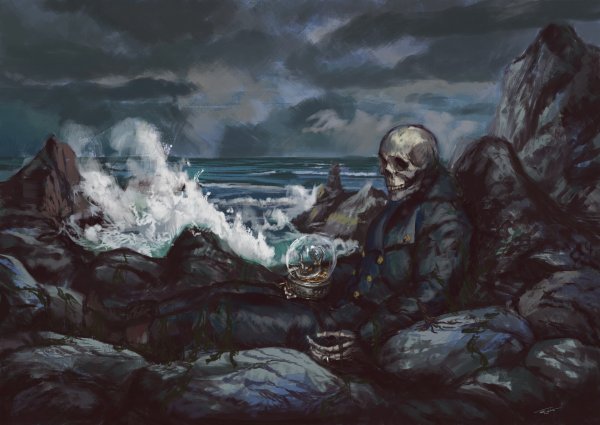 Скелет моряка арт