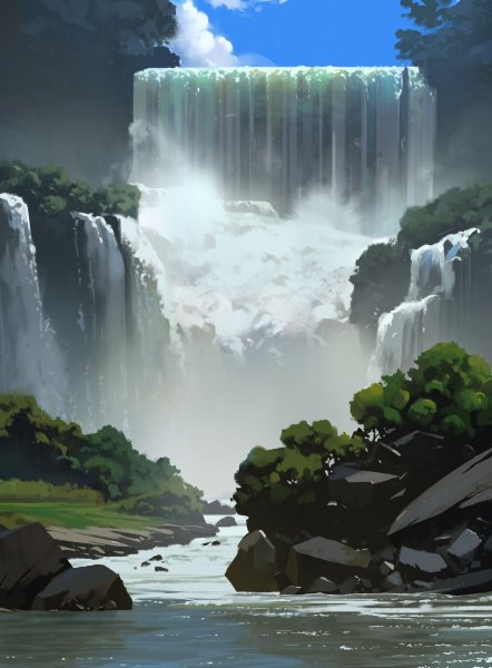 Фон водопад