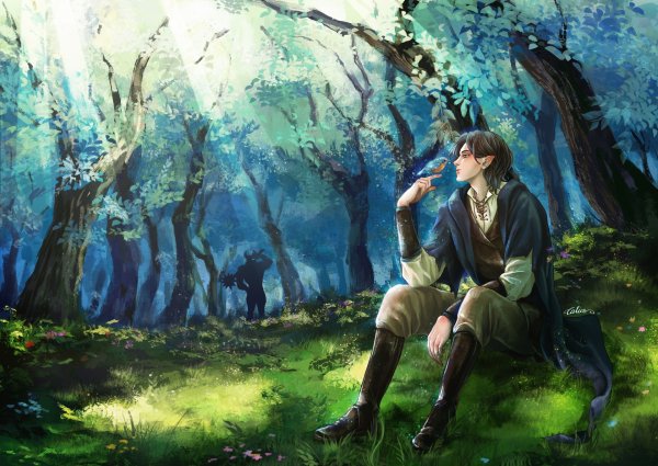 Парень под деревом