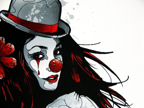 Девушка клоун арт