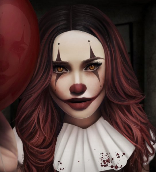 Красивая девушка клоун