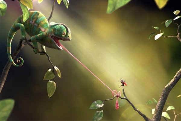 Язык хамелеона арт