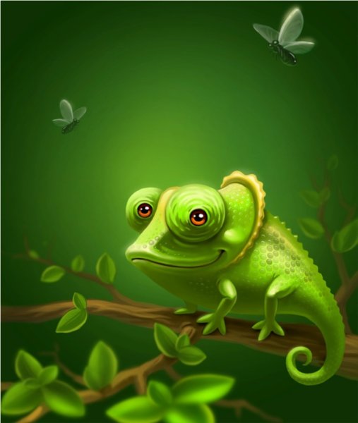 Хамелеон рисунок