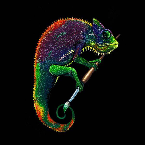 Хамелеон рисунок