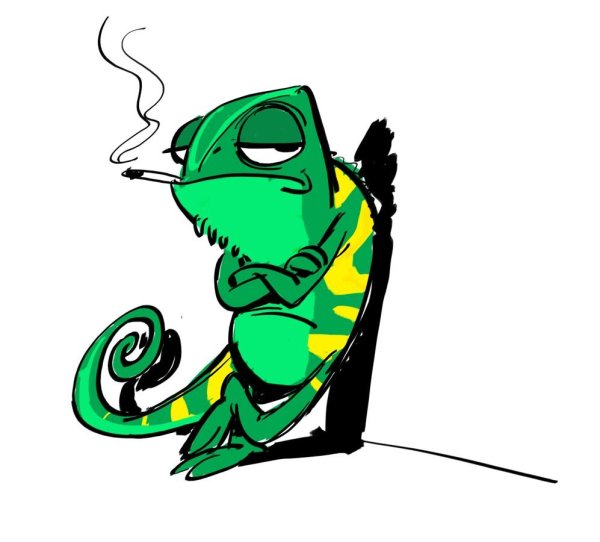 Хамелеон мультяшный