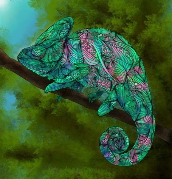 Животные в декоративном стиле