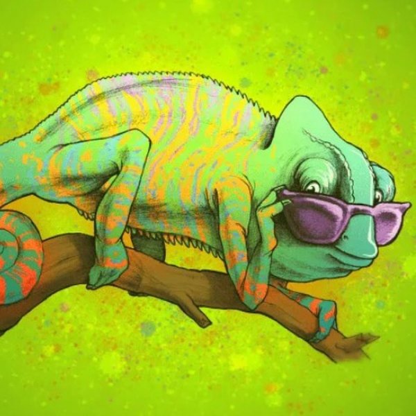 Хамелеон мультяшный