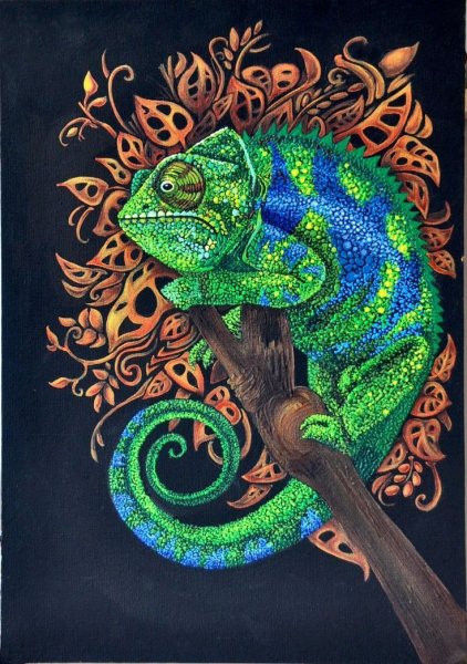 Стилизованный хамелеон