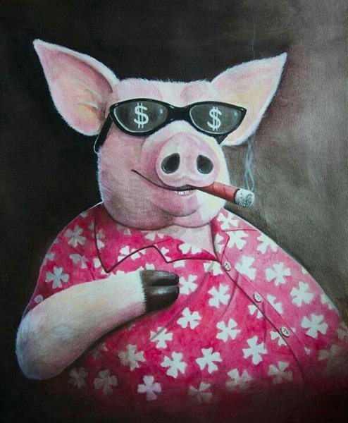 Накрашенная свинья
