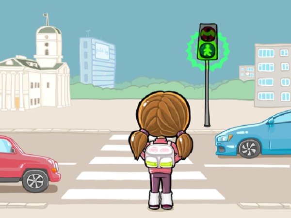 Переходи дорогу на зеленый свет
