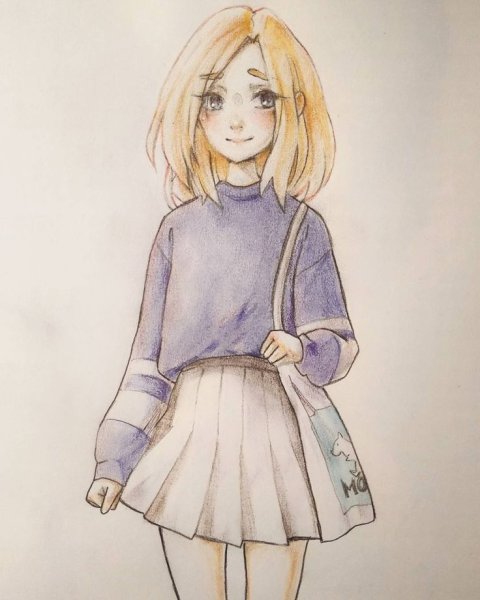 Картинки для срисовки девушки