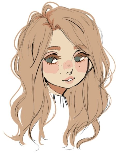 Девочка в мультяшном стиле