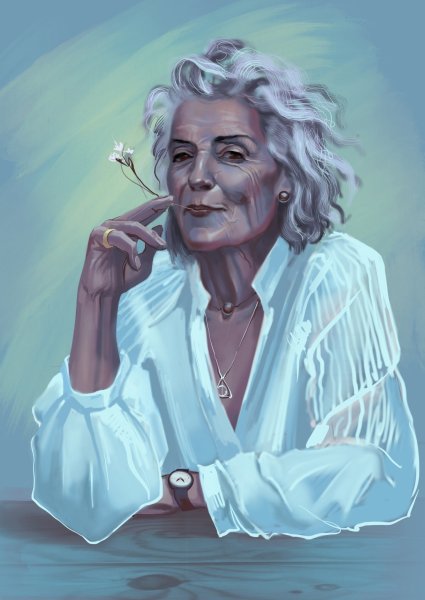 Пожилая женщина арт