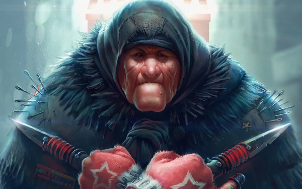 Парень в шапке ушанке арт