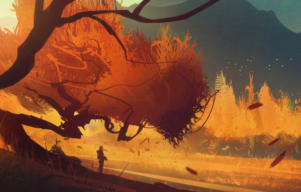 Осенний пейзаж арт