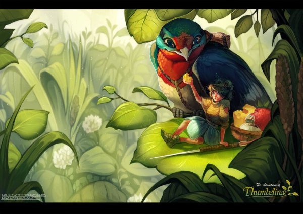 Дюймовочка арты