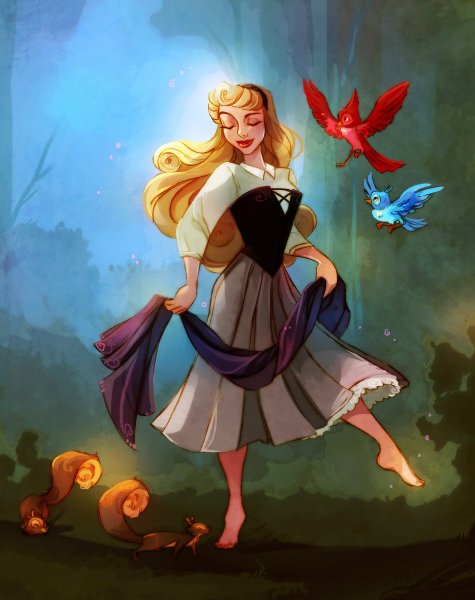 Аврора спящая красавица босиком