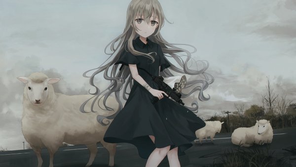 Аниме девочка Овечка