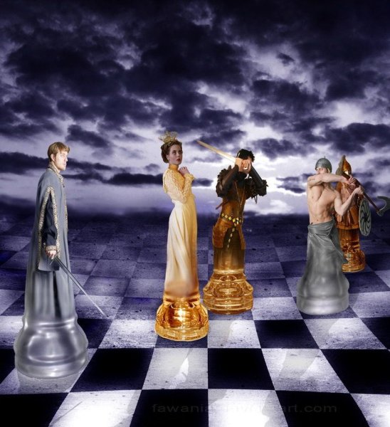 Шахматная доска с фигурами