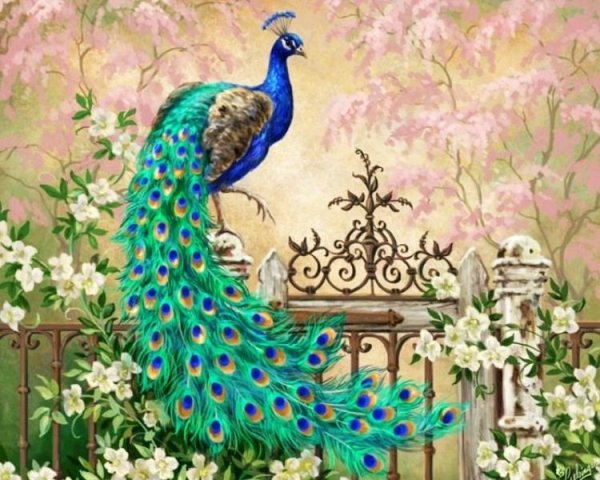 Gf 4285 садовый Павлин алмазная