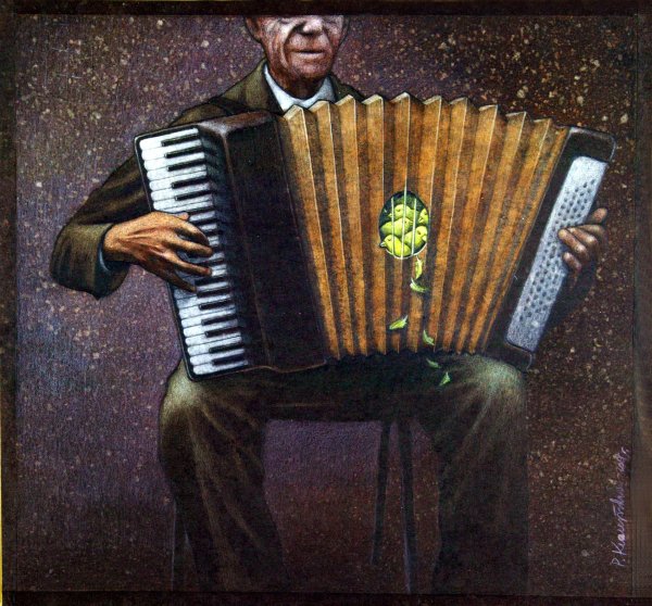 Аккордеон в живописи