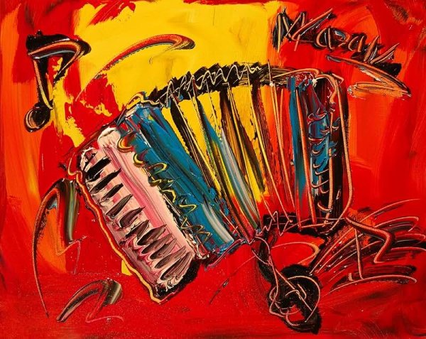 Аккордеон в живописи
