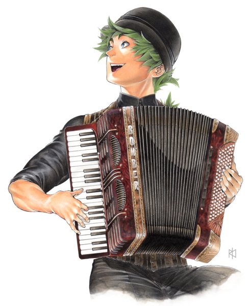 Мужчина с баяном